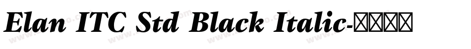 Elan ITC Std Black Italic字体转换